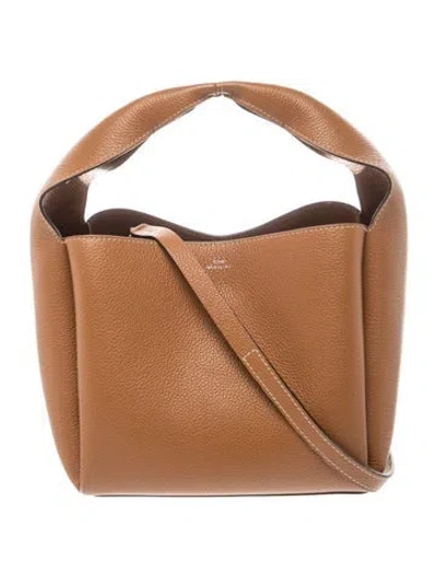 Pre-owned Totême Leather Tote In Neutral