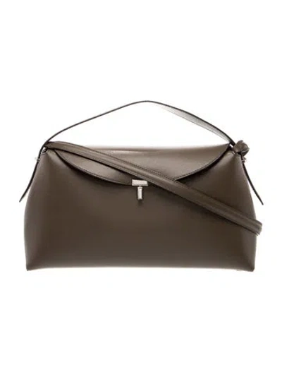 Pre-owned Totême Leather Tote In Neutral