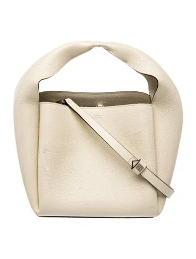 Pre-owned Totême Leather Tote In Neutral