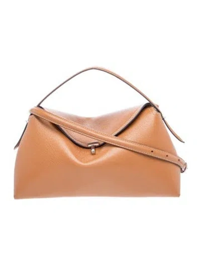 Pre-owned Totême Leather Tote In Neutral