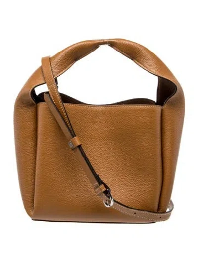 Pre-owned Totême Leather Tote In Neutral