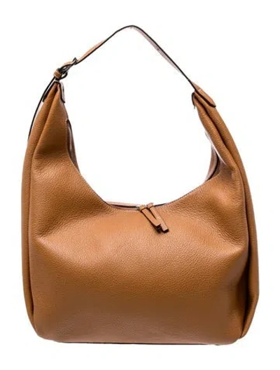 Pre-owned Totême Leather Toteme Belt Hobo Bag Small In Neutral