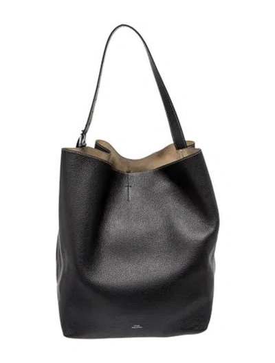 Pre-owned Totême Leather Toteme Belted Medium In Black