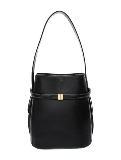 Pre-owned Totême Leather Toteme Belted Small In Black