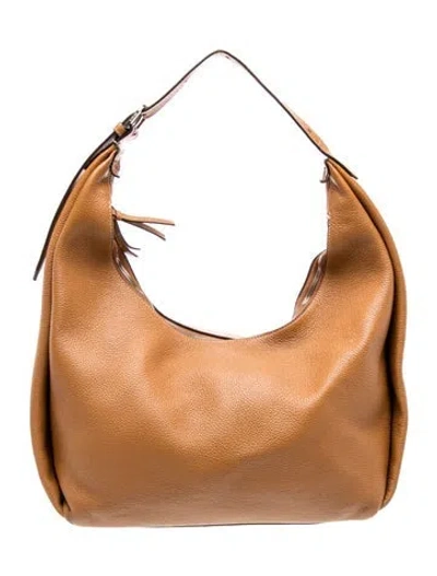 Pre-owned Totême Leather Toteme Brown Leather Hobo Bag Small