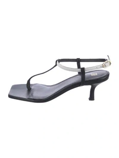 Pre-owned Totême Leather T-strap Sandals In Multi