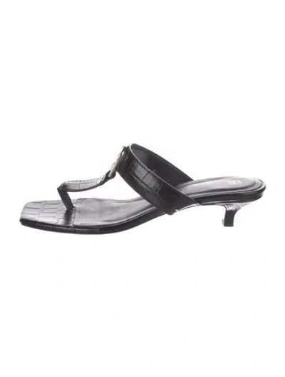 Pre-owned Totême Leather T-strap Sandals In Multi