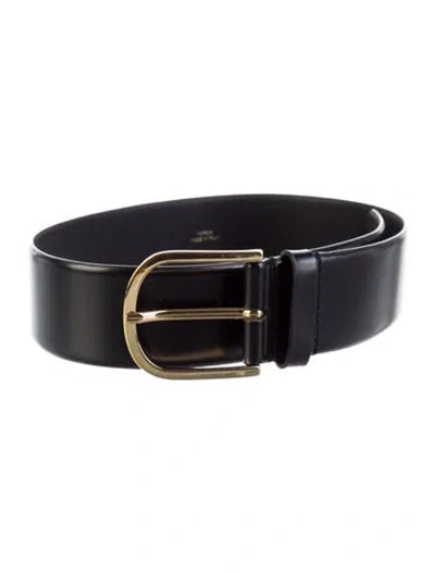 Pre-owned Totême Leather Waist Belt In Black
