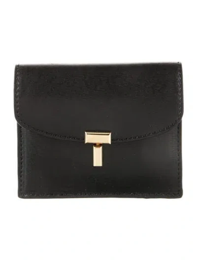 Pre-owned Totême Leather Wallet In Black