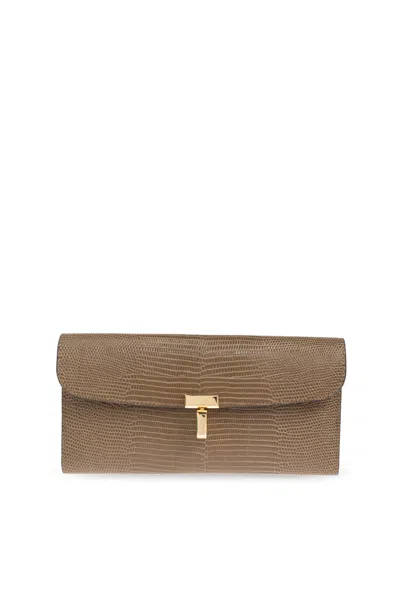 Totême Toteme Leather Wallet In Green