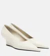 Totême Toteme Pointed Nappa Leather Wedge Pumps In White