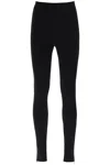 Totême High-rise Ribbed-trim Stretch-knit Leggings In Black