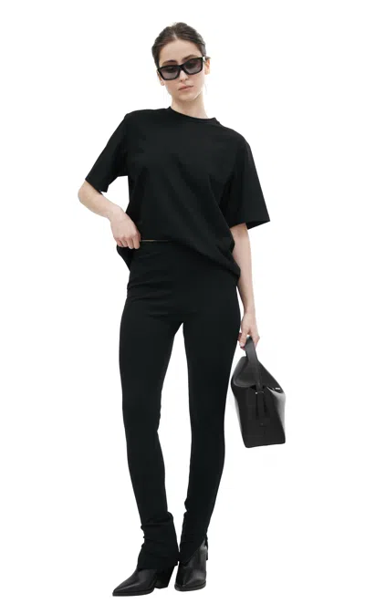 Totême Leggings With Zippers In Black