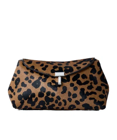 Totême Leopard-print Clutch Bag In Brown