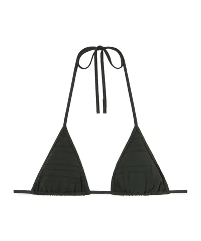 Totême Letter Pattern Bikini Top In Green