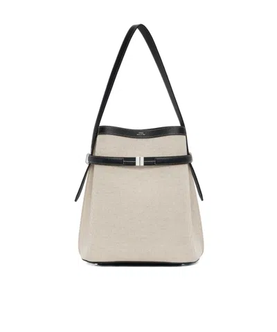 Totême Lettering Shoulder Bag In Brown