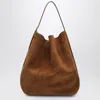 Totême Light Brown Suede Tote Bag In Brown