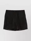 Totême Lightweight Shorts With Elastic Waistband And Pockets In Black