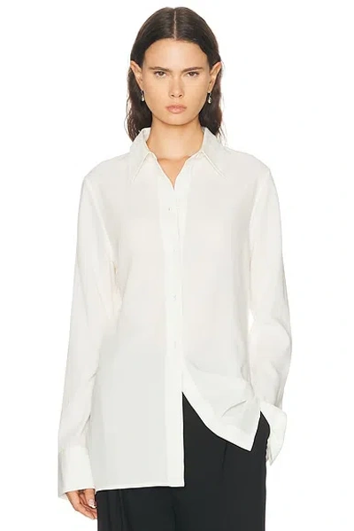 Totême Lightweight Wool Shirt In White