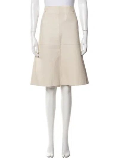 Pre-owned Totême Linen Midi Length Skirt In Neutrals
