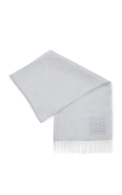 Totême Toteme Linen Scarf In Blue