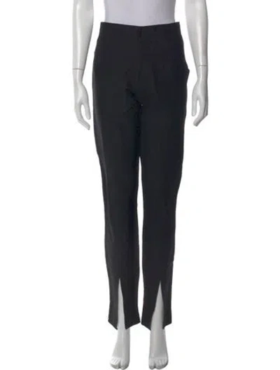 Pre-owned Totême Linen Straight Leg Pants In Black