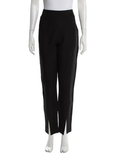 Pre-owned Totême Linen Straight Leg Pants In Black