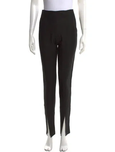 Pre-owned Totême Linen Straight Leg Pants In Black