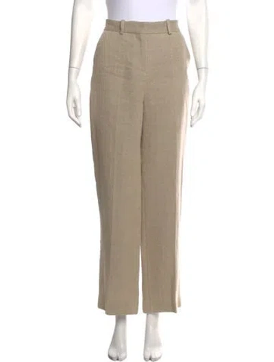 Pre-owned Totême Linen Straight Leg Pants In Neutrals