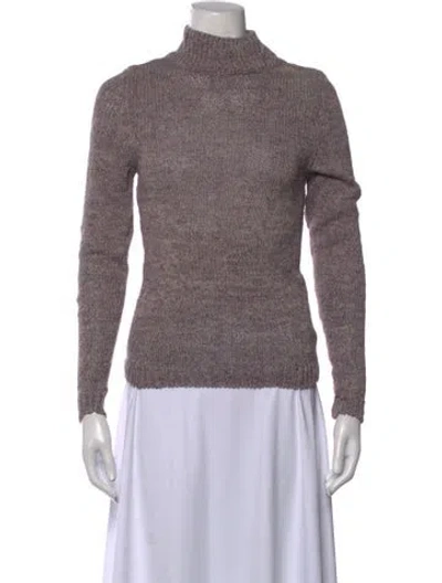 Pre-owned Totême Linen Turtleneck Sweater In Multicolor