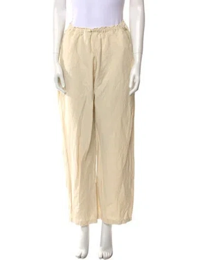 Pre-owned Totême Linen Wide Leg Pants In Neutral