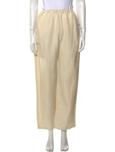 Pre-owned Totême Linen Wide Leg Pants In Neutrals