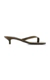 Totême 35mm Lizard Print Leather Thong Sandals