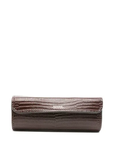 Totême Lizard-embossed Lipstick Case In Brown
