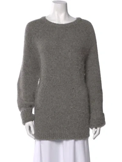 Pre-owned Totême Llama Scoop Neck Sweater In Gray