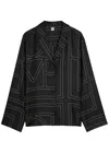 Totême Toteme Logo-embroidered Silk-satin Shirt