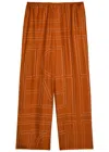 Totême Toteme Logo-embroidered Silk-satin Trousers