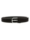 Totême Adjustable Slim Suede Belt With Silver-tone Hardware In Brown
