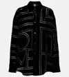Totême Toteme Monogram Pajama Shirt In Black