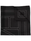 Totême Logo-print Scarf In Black