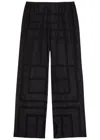 Totême Toteme Logo Semi-sheer Cotton-blend Pyjama Trousers