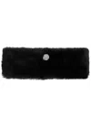 Totême Toteme Logo Shearling Headband In Black