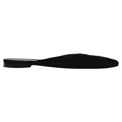 Totême Logo-plaque Square-toe Mules In Black Suede