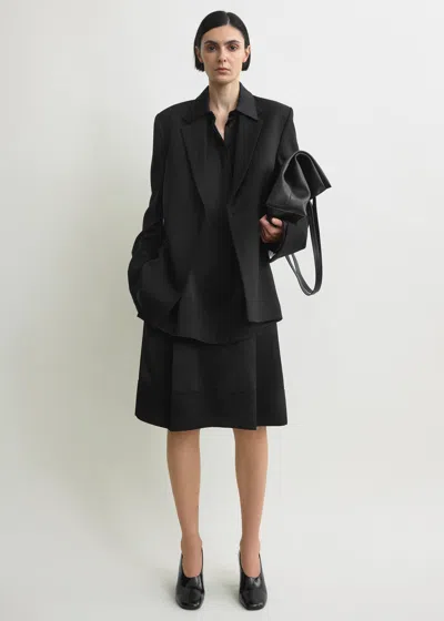 Totême Long Boxy Blazer Black In Multi