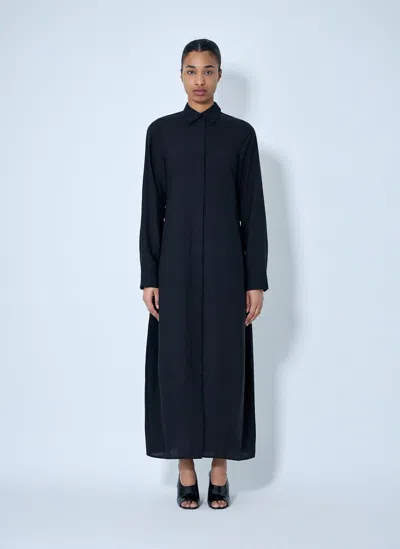 Totême Long Button-down Shirt Dress In Black
