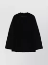 Totême Crew Neck Long Sleeve Casual Jacket In Black
