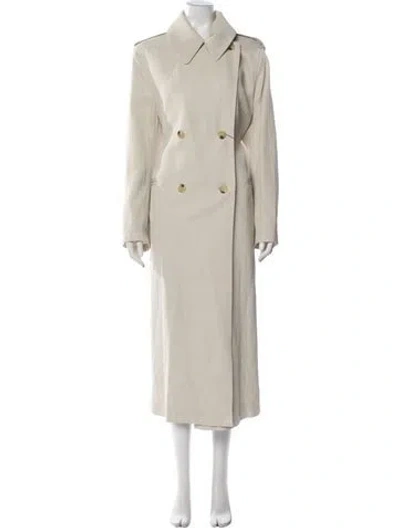 Pre-owned Totême Long Fluid Summer Coat Trench Coat In Neutral
