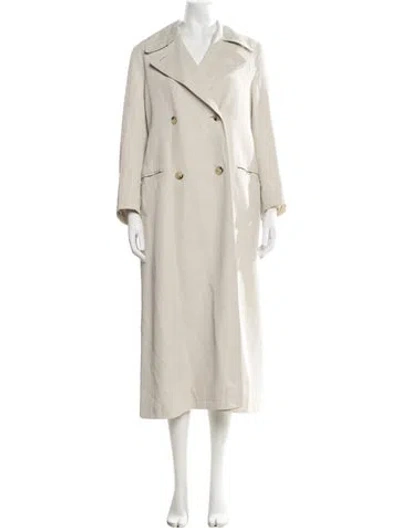 Pre-owned Totême Long Fluid Summer Coat Trench Coat In Neutrals