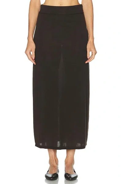 Totême Long Knit Skirt In Brown