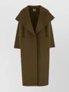 Totême Long Oversized Coat Wide Lapels In Green